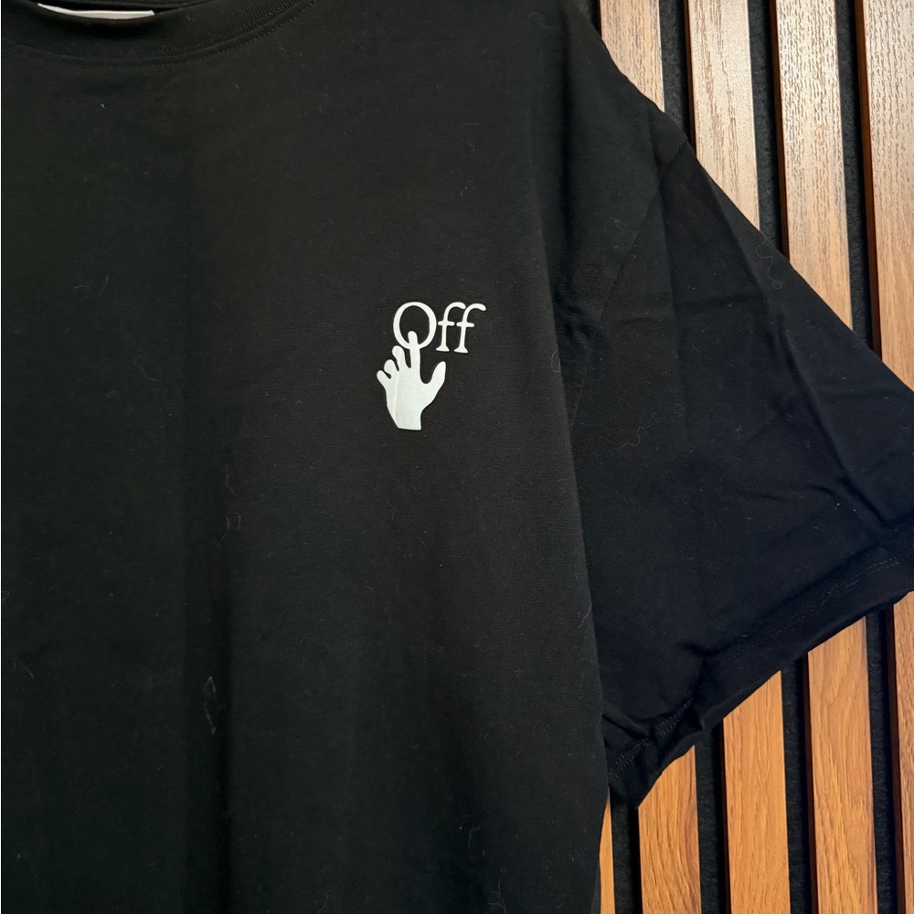 Off-White Black T-Shirt with White Logo